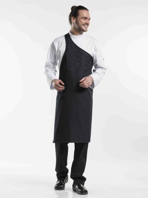 Schort-bib-apron-butcher-denim-chaud-devant-black-label-zwart-68299